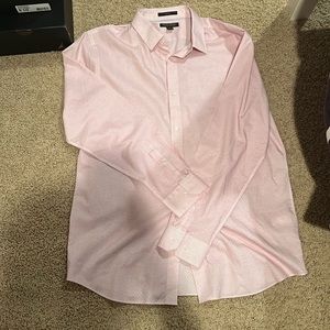 Banana Republic slim fit dress shirt bottom down red and white